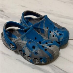 CROCS Kids Blue and Gray Sandals